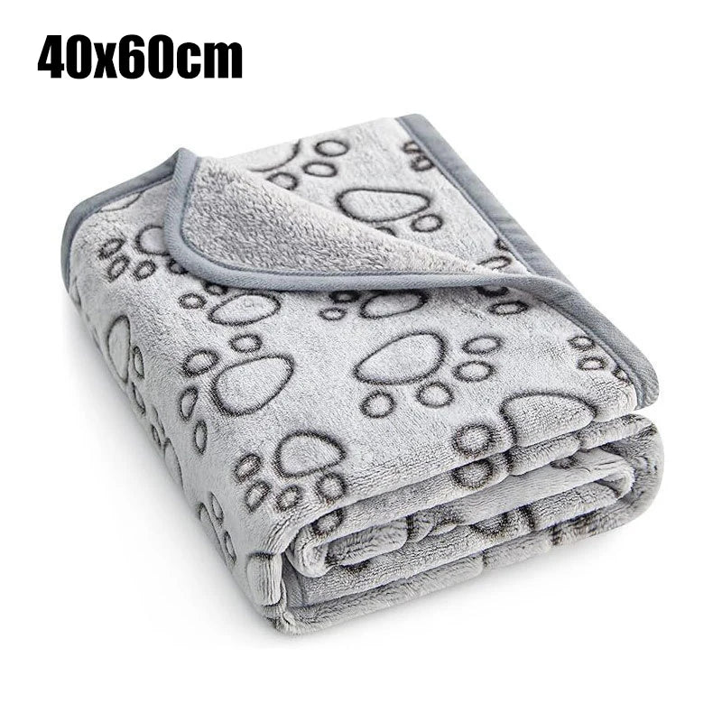 Soft Fluffy Cat Dog Blanket Pet Calming Blanket Warm Comfort Washable Small Quilt Cartoon Pattern Puppy kitty Sleeping Mat