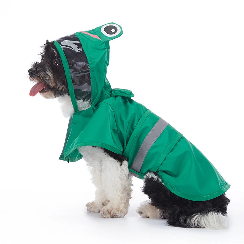 Fashionable Pet Hooded Raincoat, Dog Raincoat, Cape Style Reflective Dog Clothing To Keep Your Dog Dry and Comfortable on Rainy