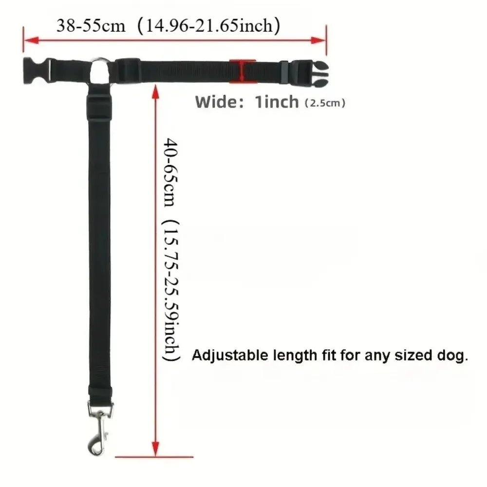 1pc Pet Dog And Cat Seat Belt, Car Headrest Restraint, Adjustable Safety Rope, Car Seat Belt