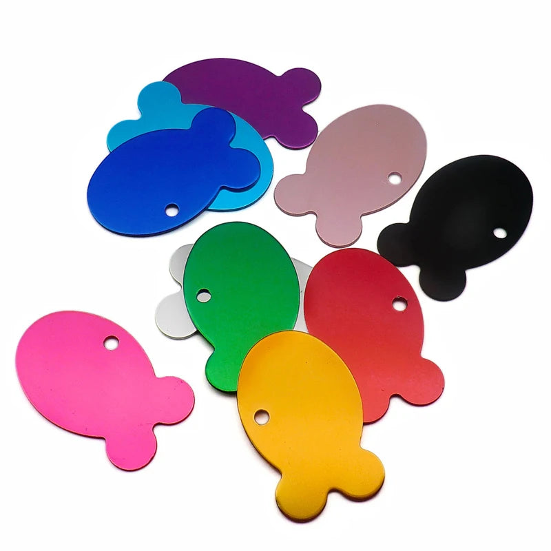 100Pcs Anodizing Aluminum Dog Tag Name Dog ID tags For Dog Collar Personalized Pet ID Dog Name Tag dog tag Customized Engraving