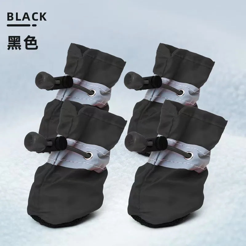 Small and medium-sized dog anti-slip foot protection dog shoes, waterproof soft-bottom dog foot covers
