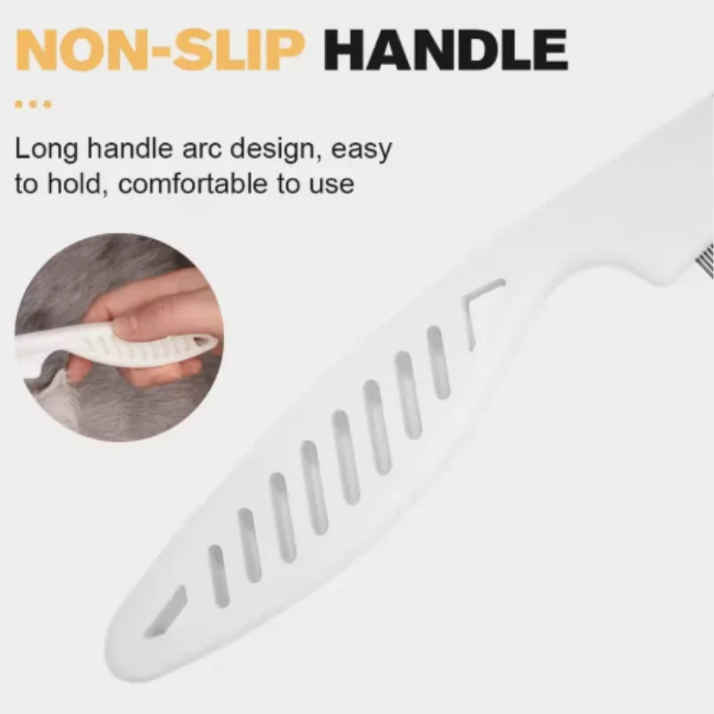 Pet Hair Shedding Comb Stainless Steel Flea Comb for Cat Dog Comfortable Pet Flea Hair Grooming Comb Dog Cat Fur Removal Brush