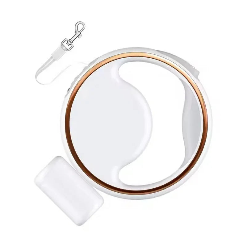 3m Automatic Retractable Pet Leash Long Dog Walking Traction Lead With Waste Bag Dispenser Puppy Durable Led Light Rope Supplies