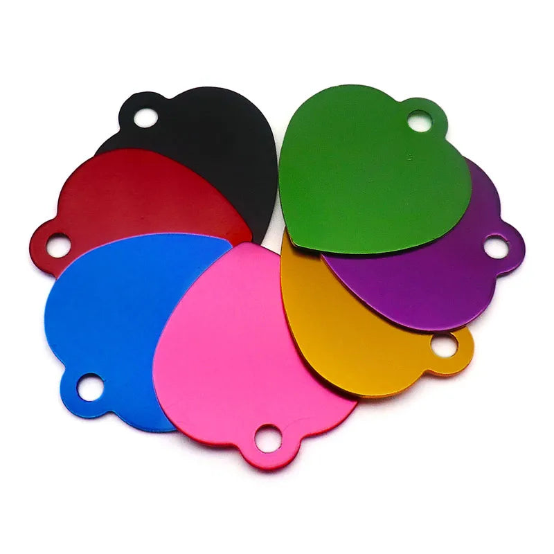 100Pcs Anodizing Aluminum Dog Tag Name Dog ID tags For Dog Collar Personalized Pet ID Dog Name Tag dog tag Customized Engraving