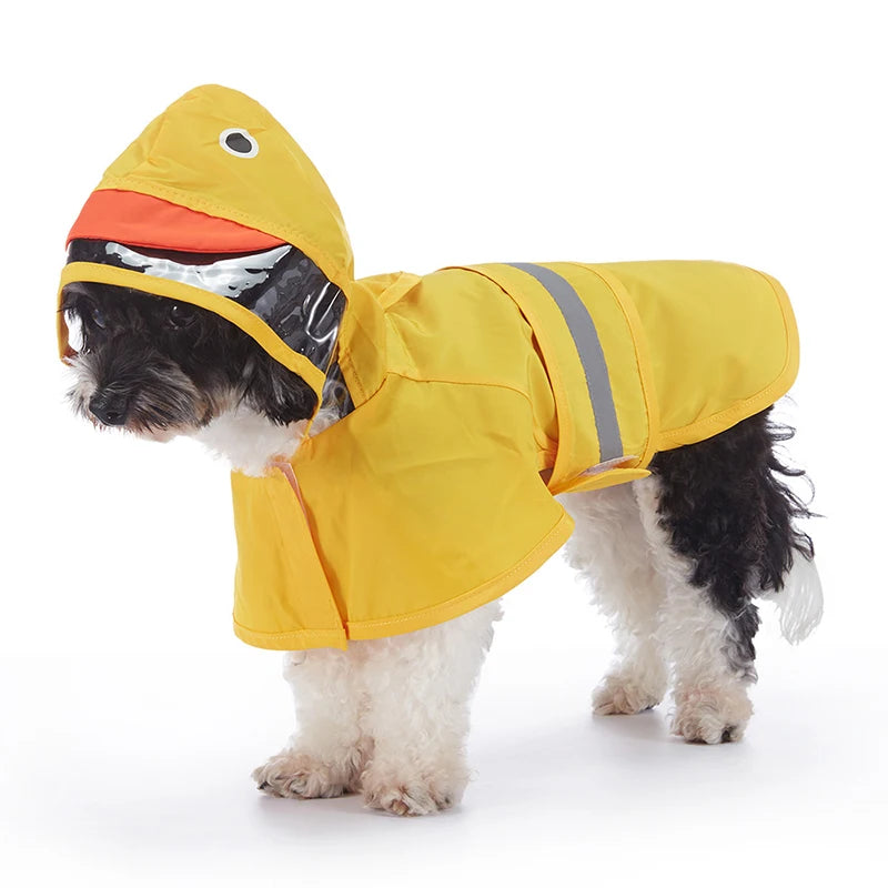 Fashionable Pet Hooded Raincoat, Dog Raincoat, Cape Style Reflective Dog Clothing To Keep Your Dog Dry and Comfortable on Rainy