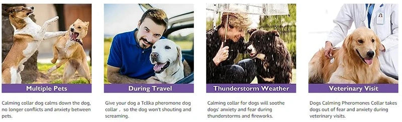 New 38/62CM Pet Calming Collar Cat And Dog Relieve Anxiety Protection Retractable Collars For Puppy Kitten Large Dogs Accessorie