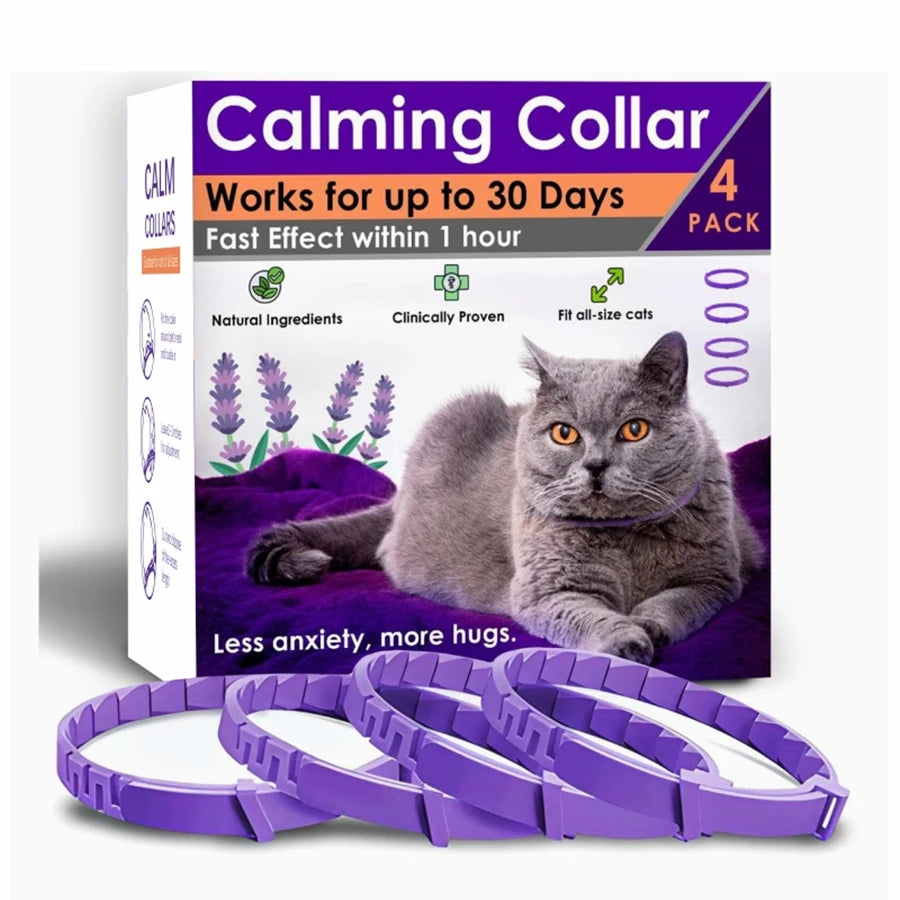 New 38/62CM Pet Calming Collar Cat And Dog Relieve Anxiety Protection Retractable Collars For Puppy Kitten Large Dogs Accessorie