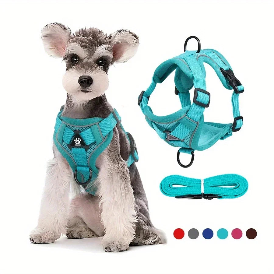 Cat Harness Vest Walking Lead Leash for Puppy Dogs Collar Polyester Adjustable Mesh Dog Harness for Small Medium Pet Accessories