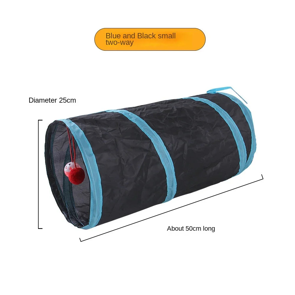 Cat Tunnel Foldable  Pet Supplies Cat S T Y Pass Play Tunnel Cat Toy Breathable Drill Barrel for Indoor loud paper