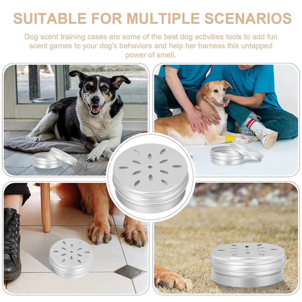 12 Pcs Boxes Scent Training Containers Odor Case Nose Holder Tool Snuffle Case For Metal Tins Lids Pet Products Dog Supplies