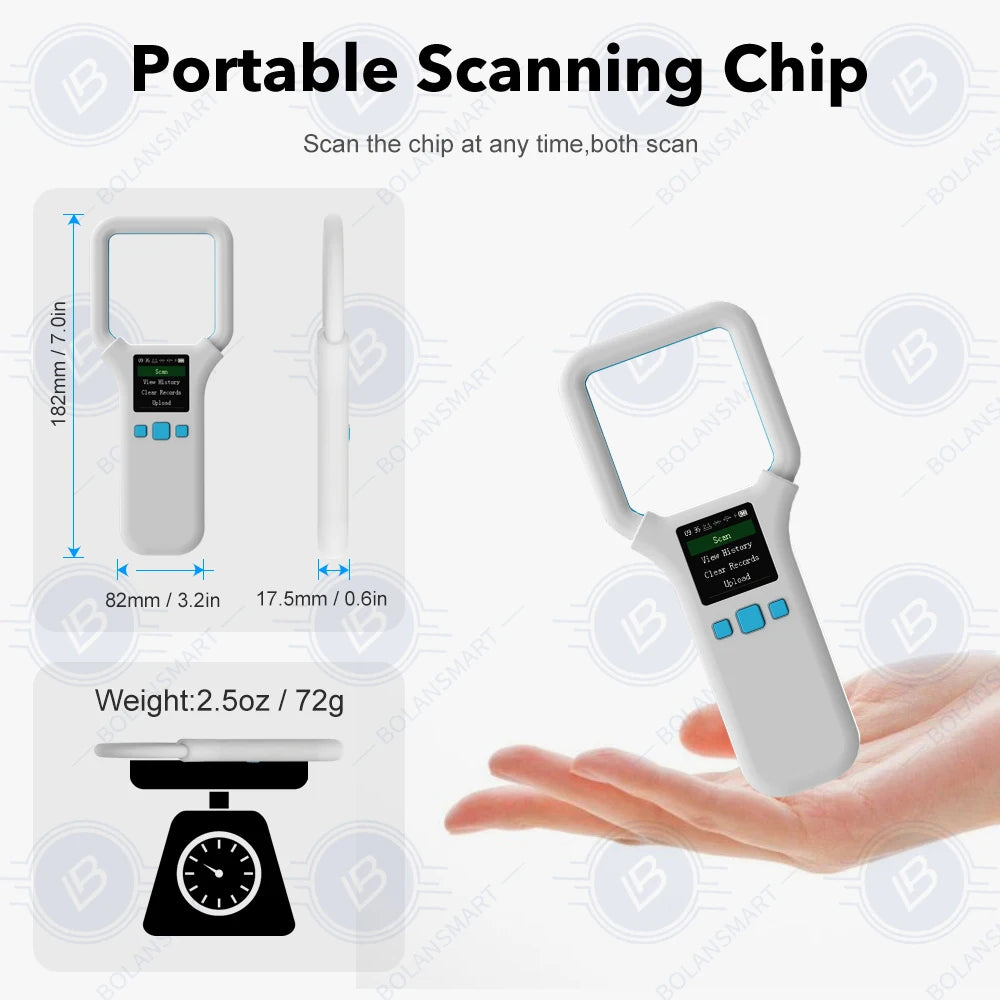Boland W91D Microchip Reader Dogs Animal Microchip Reader Microchip Scanner Pet Microchip Scanner Pet Chip Scanner For Dogs