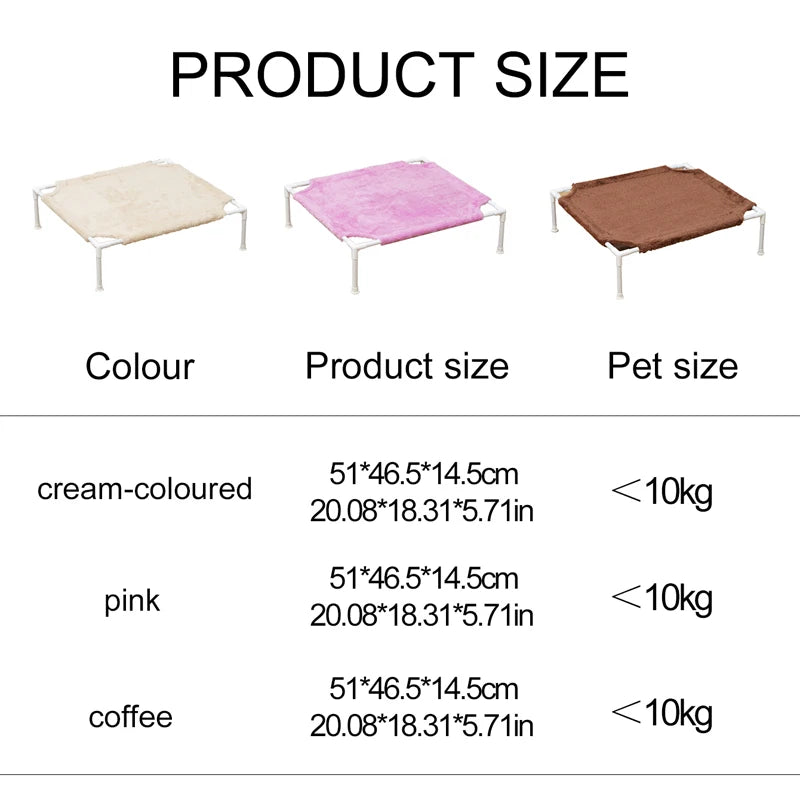 Breathable Cat Hammock Washable Cat Sleeping Mat Removable Plush Dog Bed for Small Dog Cat Supplies