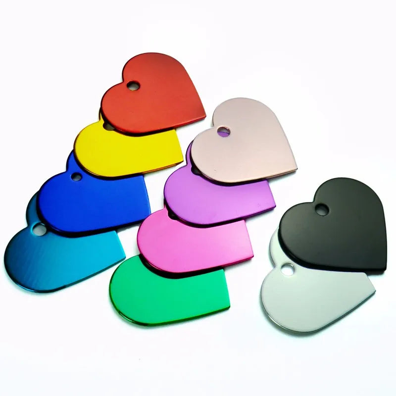 100Pcs Anodizing Aluminum Dog Tag Name Dog ID tags For Dog Collar Personalized Pet ID Dog Name Tag dog tag Customized Engraving