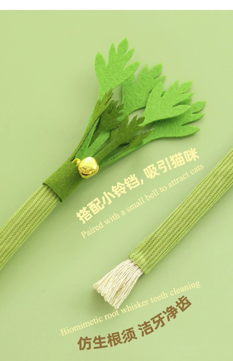 Cat Chew Toys Catnip Cat Teeth Cleaning Toy Interactive Self Playing Catnip Molar Stick Toys Bite Squeaky Cat Toy