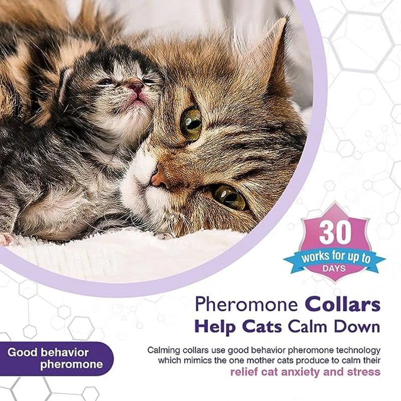 New 38/62CM Pet Calming Collar Cat And Dog Relieve Anxiety Protection Retractable Collars For Puppy Kitten Large Dogs Accessorie