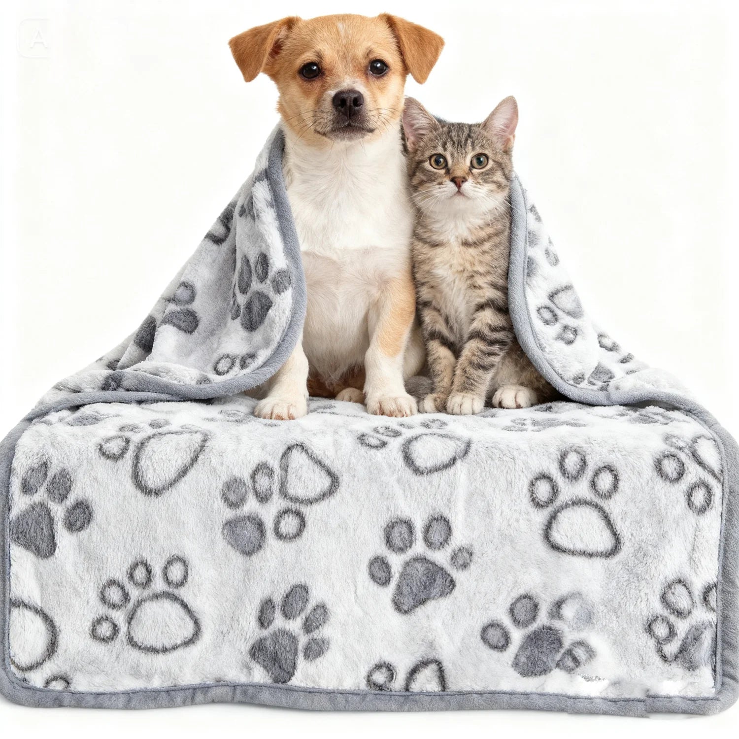 Soft Fluffy Cat Dog Blanket Pet Calming Blanket Warm Comfort Washable Small Quilt Cartoon Pattern Puppy kitty Sleeping Mat