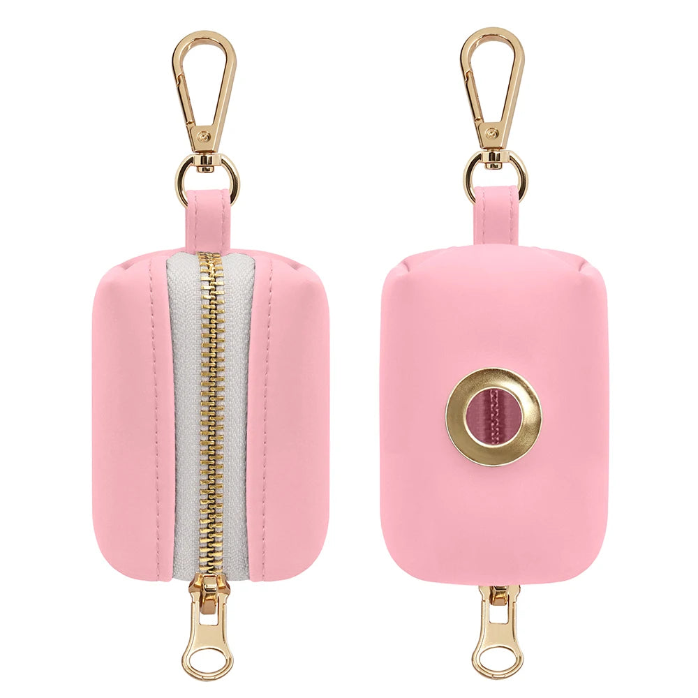 3pcs/lot Dog Collar Leash Bag Set Personalized Dog Collars Custom PU Leather Pet Buckle Necklace With Lead Poop Bag for Dogs Pug