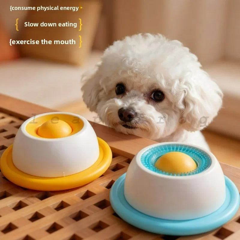 Anti-Spill Slow Food Licking Toy, Interactive Distracting Entertainment Toy, Self-amusing Feeding Tool for Kittens Puppies