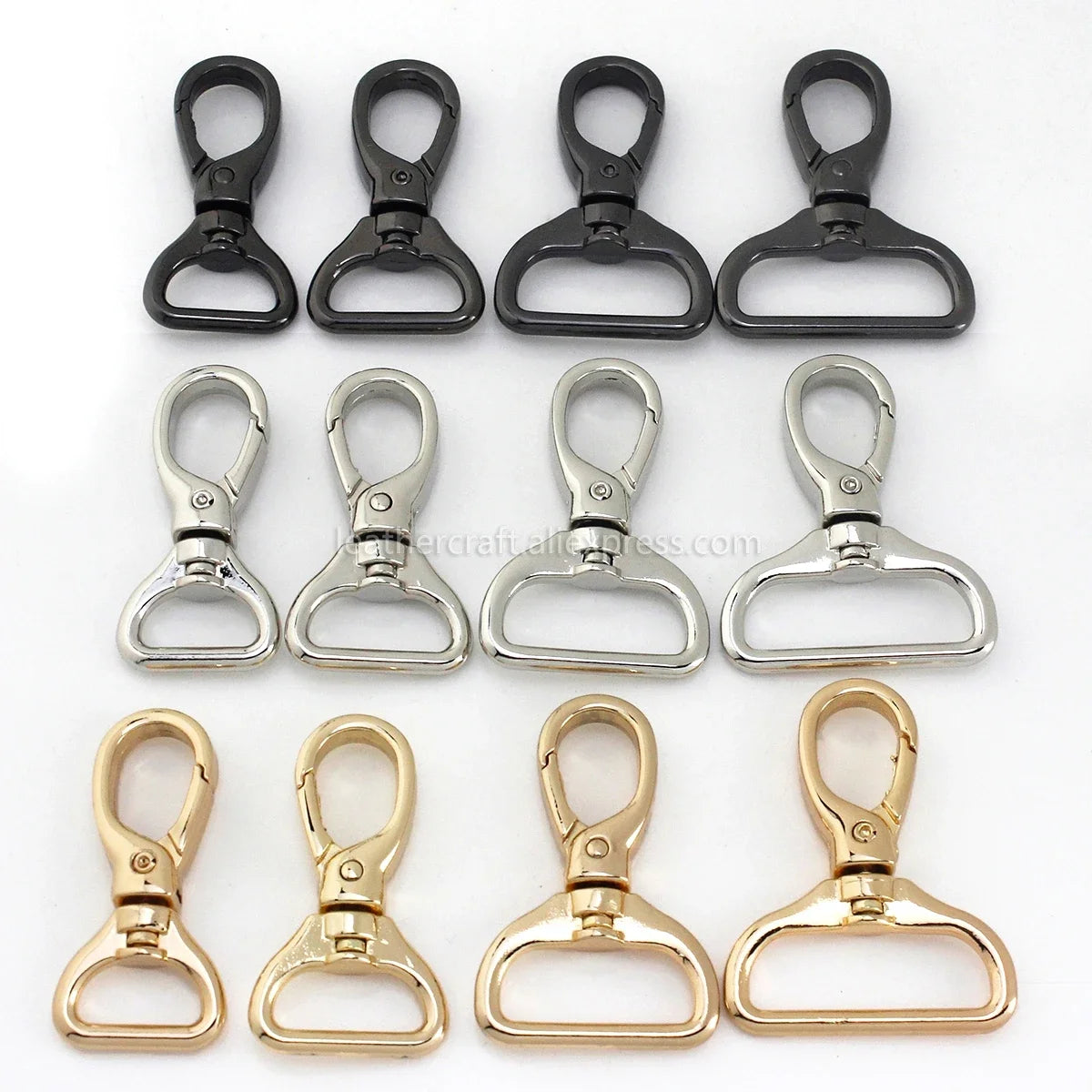 1piece Metal Carabiner Snap Hook Trigger Lobster Clasp Clip Swivel Spring Gate Leather Craft Pet Leash Bag Strap Belt Webbing