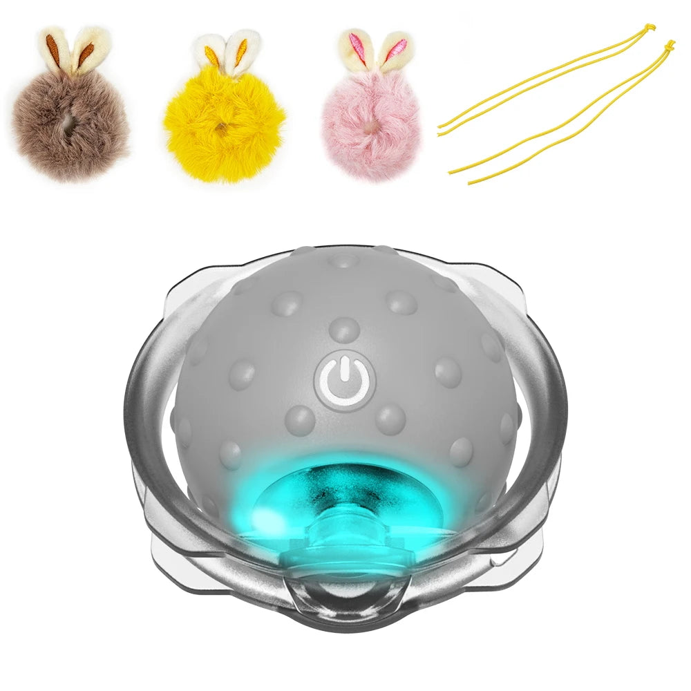 Sports Activated Interactive Cat Toy Indoor Cat with Automatic Moving Ball Toy Spinning Ball and Light Electric Cat Mouse Toys
