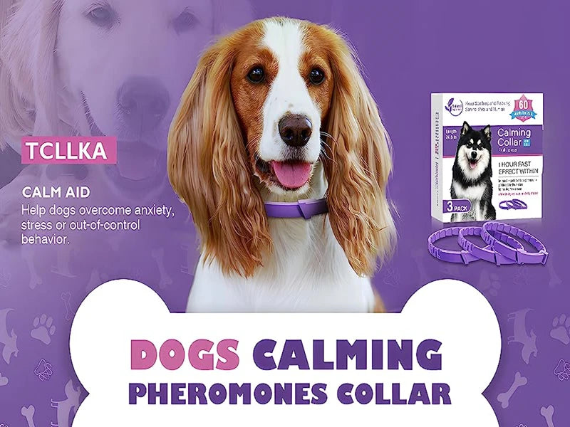 New 38/62CM Pet Calming Collar Cat And Dog Relieve Anxiety Protection Retractable Collars For Puppy Kitten Large Dogs Accessorie