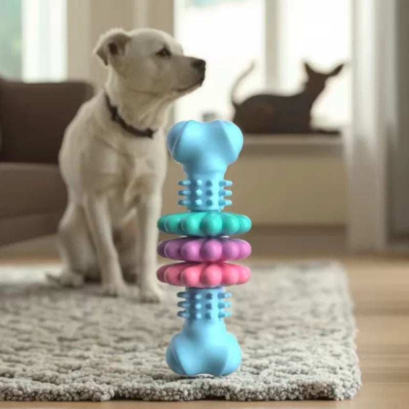 Dog Chew Toy Resistant Bite Sturdy Toothbrush Bone Interactive Puppy Game Toy For Small Medium Large Dogs Pet Accessories