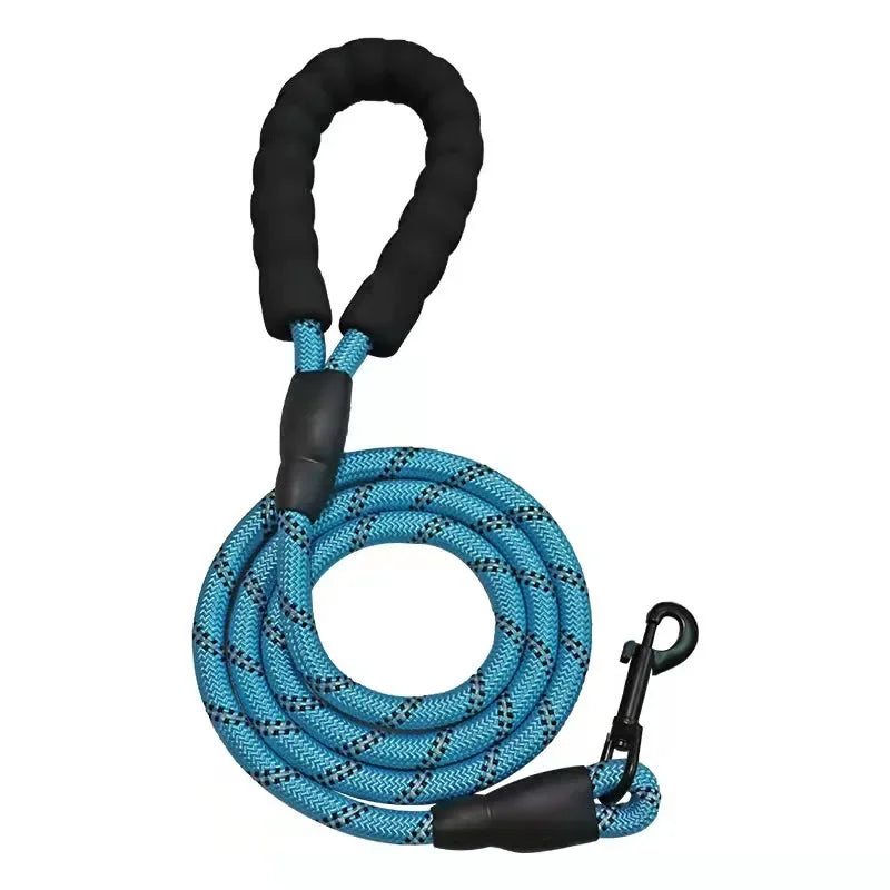 Reflective Nylon Strong Leashes for Dogs Soft Handle Dog Leash Reinforced Leash for Small Medium Large Dogs Big Dog Supplies