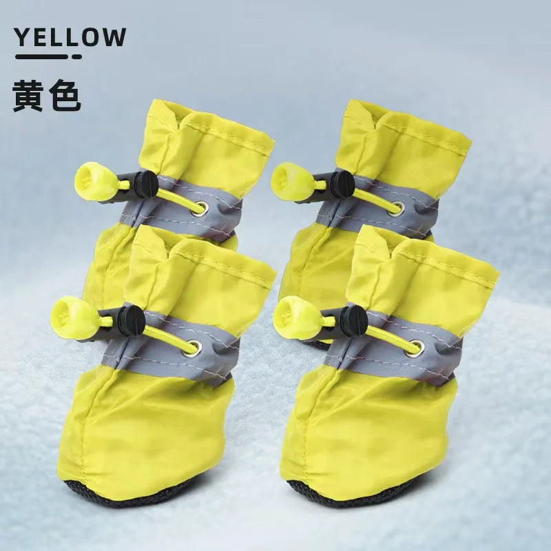 Small and medium-sized dog anti-slip foot protection dog shoes, waterproof soft-bottom dog foot covers
