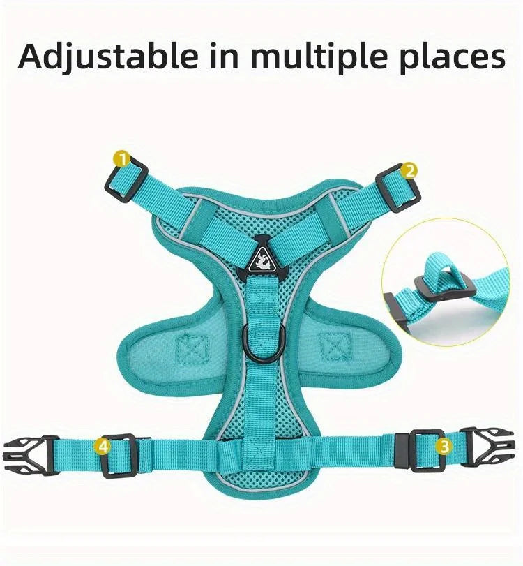 Cat Harness Vest Walking Lead Leash for Puppy Dogs Collar Polyester Adjustable Mesh Dog Harness for Small Medium Pet Accessories