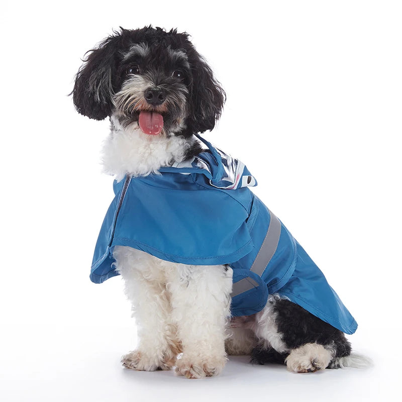 Fashionable Pet Hooded Raincoat, Dog Raincoat, Cape Style Reflective Dog Clothing To Keep Your Dog Dry and Comfortable on Rainy