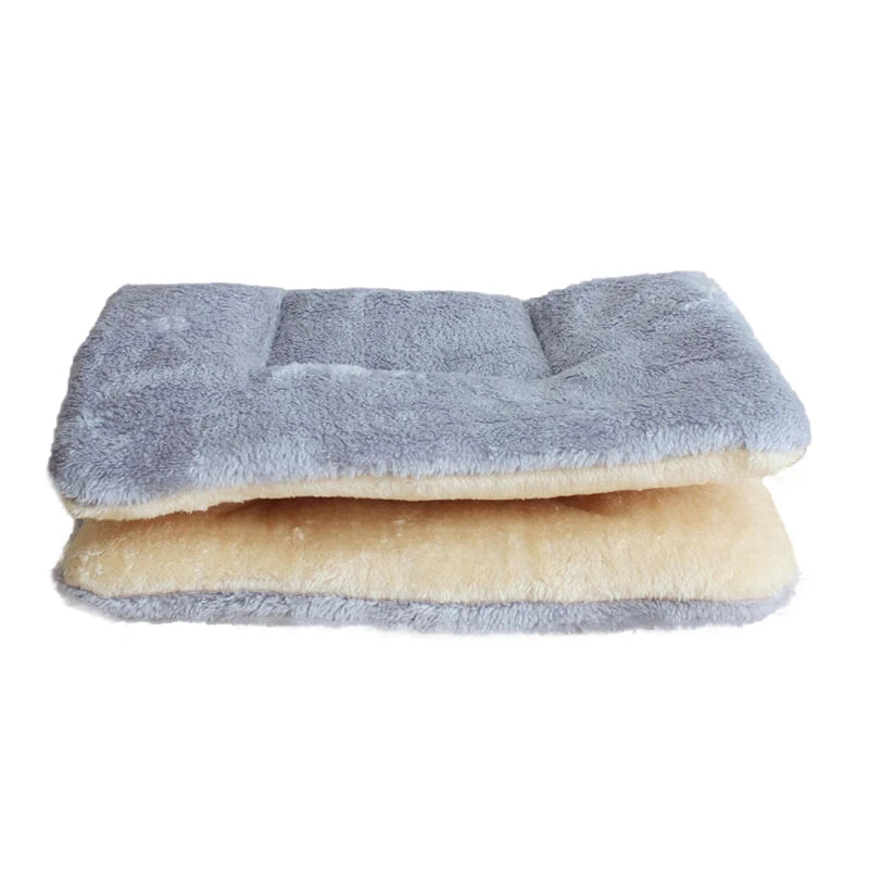 Dog Bed Thickened Dog Mat Pet Cat Soft Fleece Pad Blanket Bed Mat Cushion Home Washable Rug Keep Warm Pet Supplies cama perro