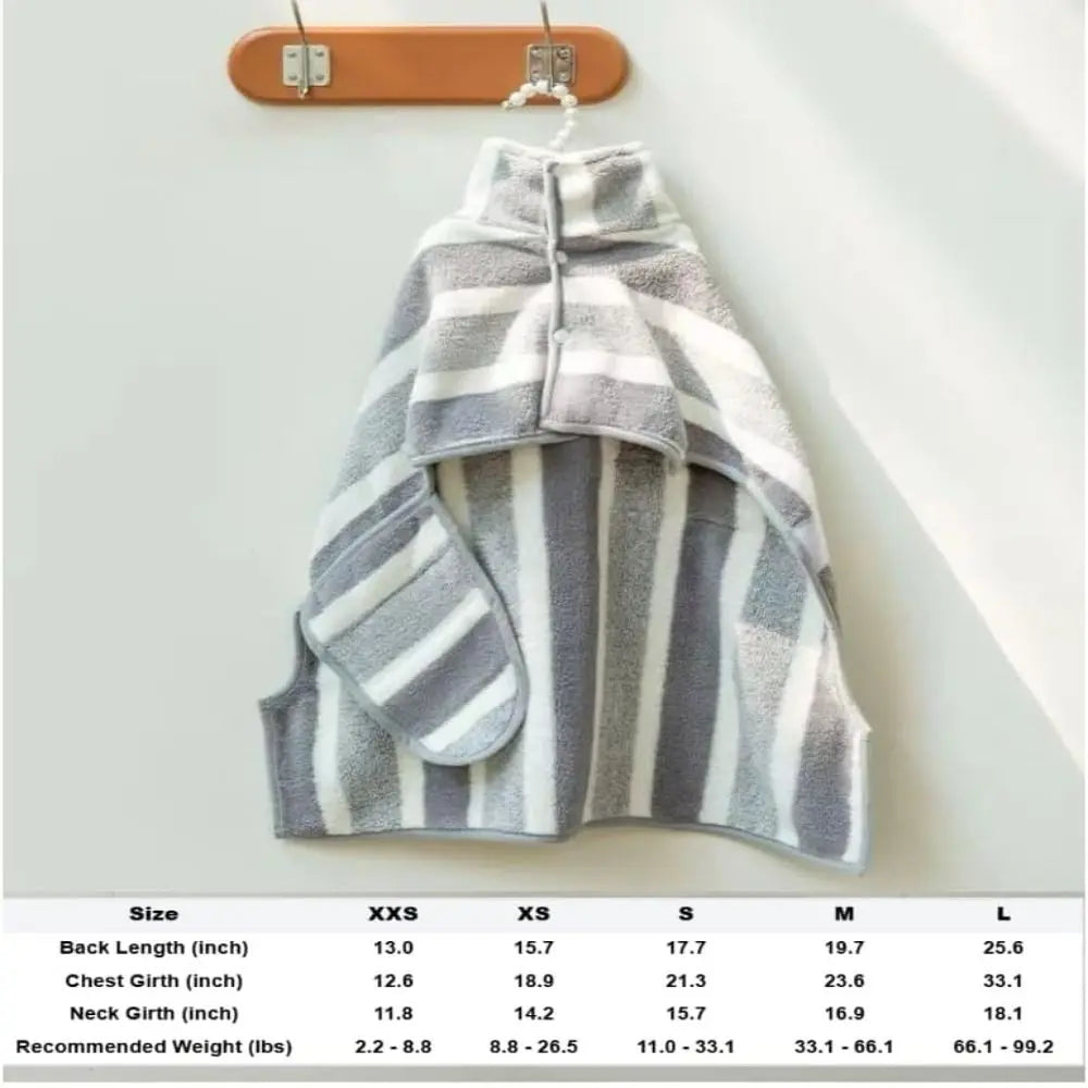 New Water Absorption Dog Bathrobe Quick Drying Microfiber Pet Clothes Double Layer Adjustable Hood Cat Towel Beach Time