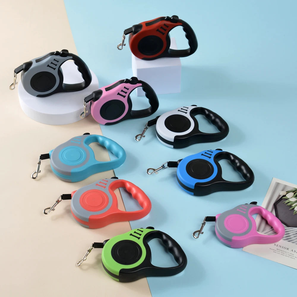 Automatic Dog Leash 3M 5M Retractable Extendable Rope for Small Dogs Accessories Outdoor Walking Hiking Puppy Cat Traction Belt