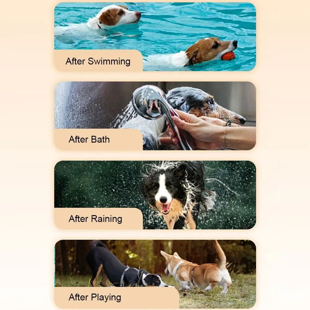 New Water Absorption Dog Bathrobe Quick Drying Microfiber Pet Clothes Double Layer Adjustable Hood Cat Towel Beach Time