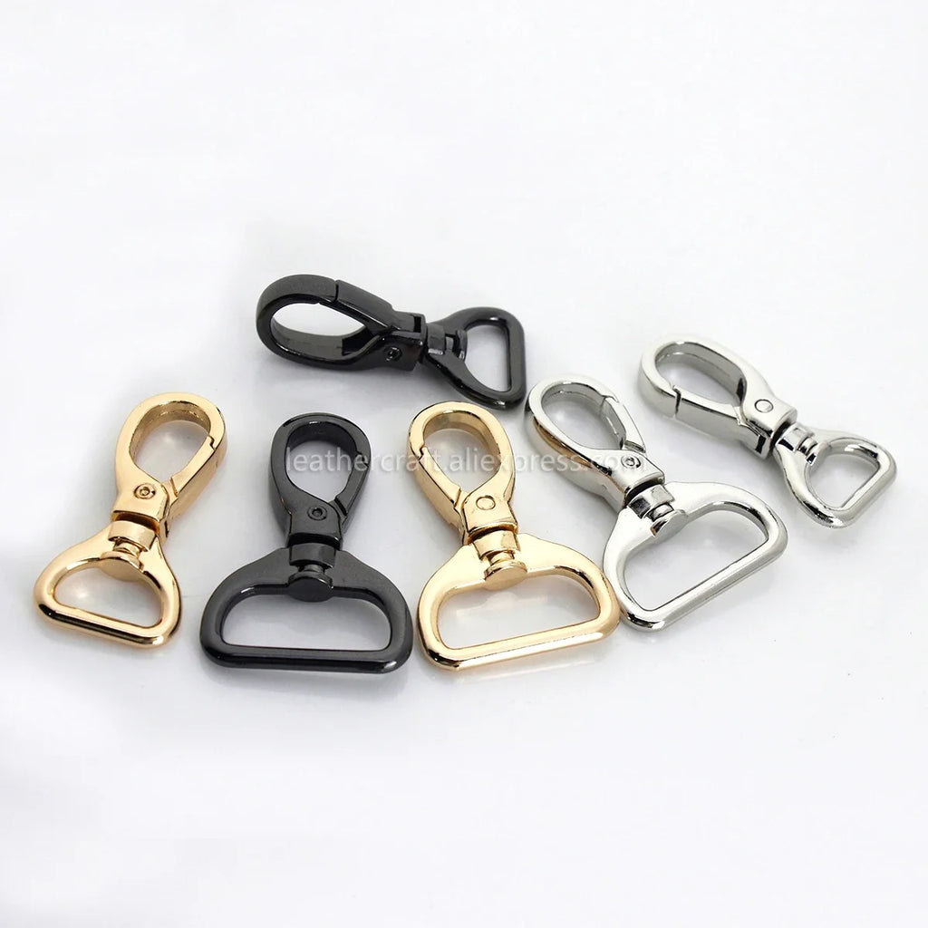 1piece Metal Carabiner Snap Hook Trigger Lobster Clasp Clip Swivel Spring Gate Leather Craft Pet Leash Bag Strap Belt Webbing