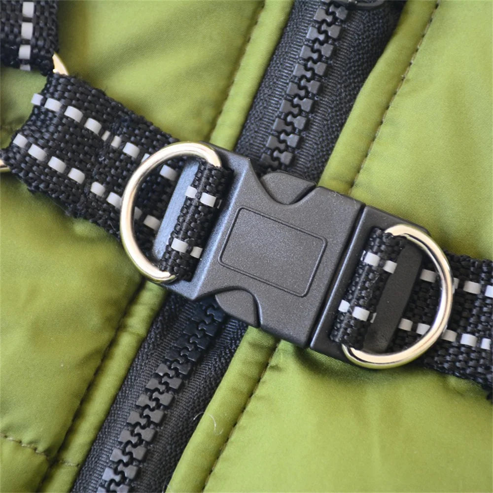 Waterproof Dog Jacket Vest with Reflective Harness Winter Pet Clothes for Small Medium Dogs Shiba Inu Doberman Outdoor Jackets