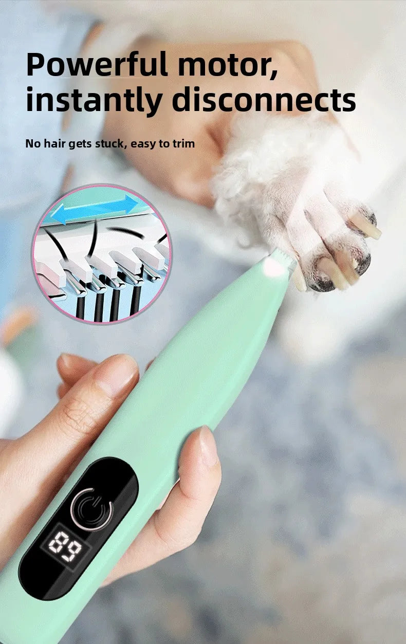 Hot Selling Cat Dog Shaving Foot Hair Charging LED Light Trimmer Foot Hair Clipper Pet Special Electric Clipper Electric Clipper