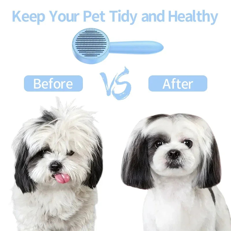 Cats Brush for Shedding Long Short Hair Self Cleaning Pet Slicker Brush Cat Grooming Massage Brushes Dog Grooming Comb