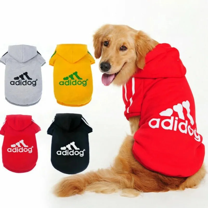 Dogs Cats Soft Hoodie Sweatshirt with Letters Autumn Winter Pet Warm Coat for Medium Large Dogs Comfortable Dogs Clothes Fashion