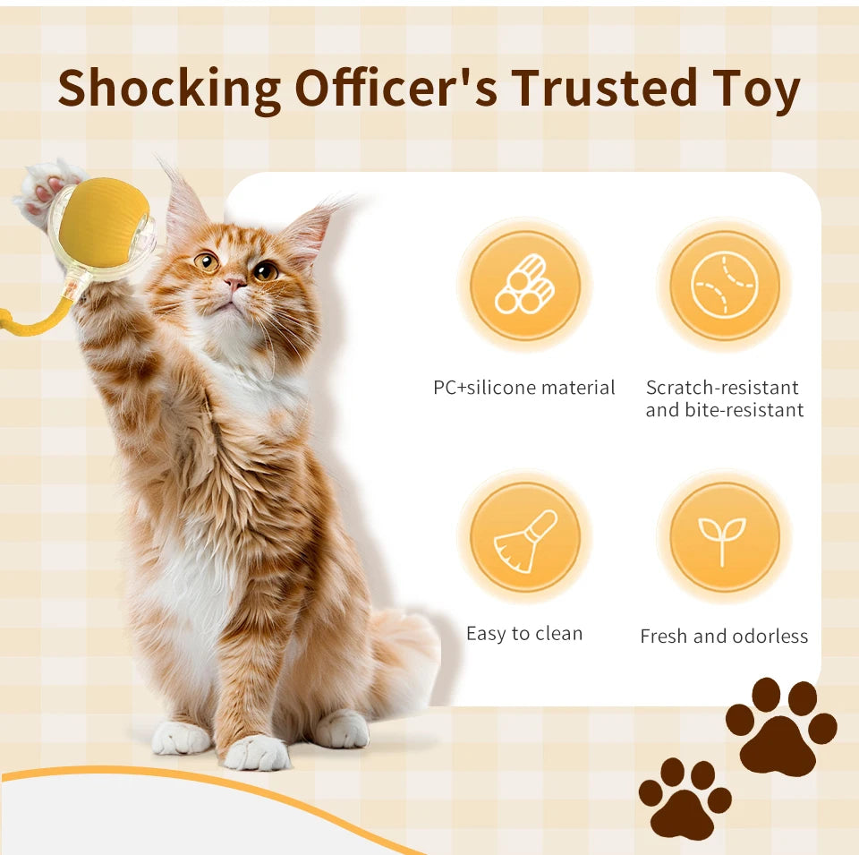 Cat and Dog Interactive Rolling Ball Toy Rechargeable Pet Electric Toy Teasing Cat Ball Teasing Dog Ball Automatic Rolling