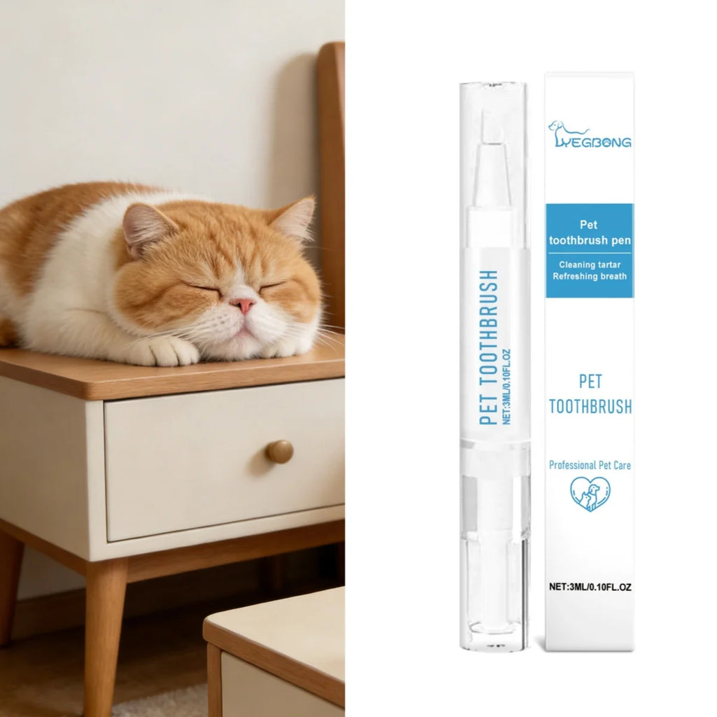 Pet Teeth Cleaning Toothbrush Pens Oral Solution Tartar Control Removing Bad Breath Small Cat And Dog Dental Care Toothbrush Pen