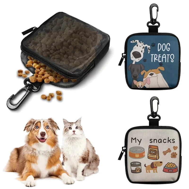 Portable Pet Dog Training Waist Bag Semi-transparent Puppy Reward Bags Outdoor Feed Storage Pouch Snack Waist Bag