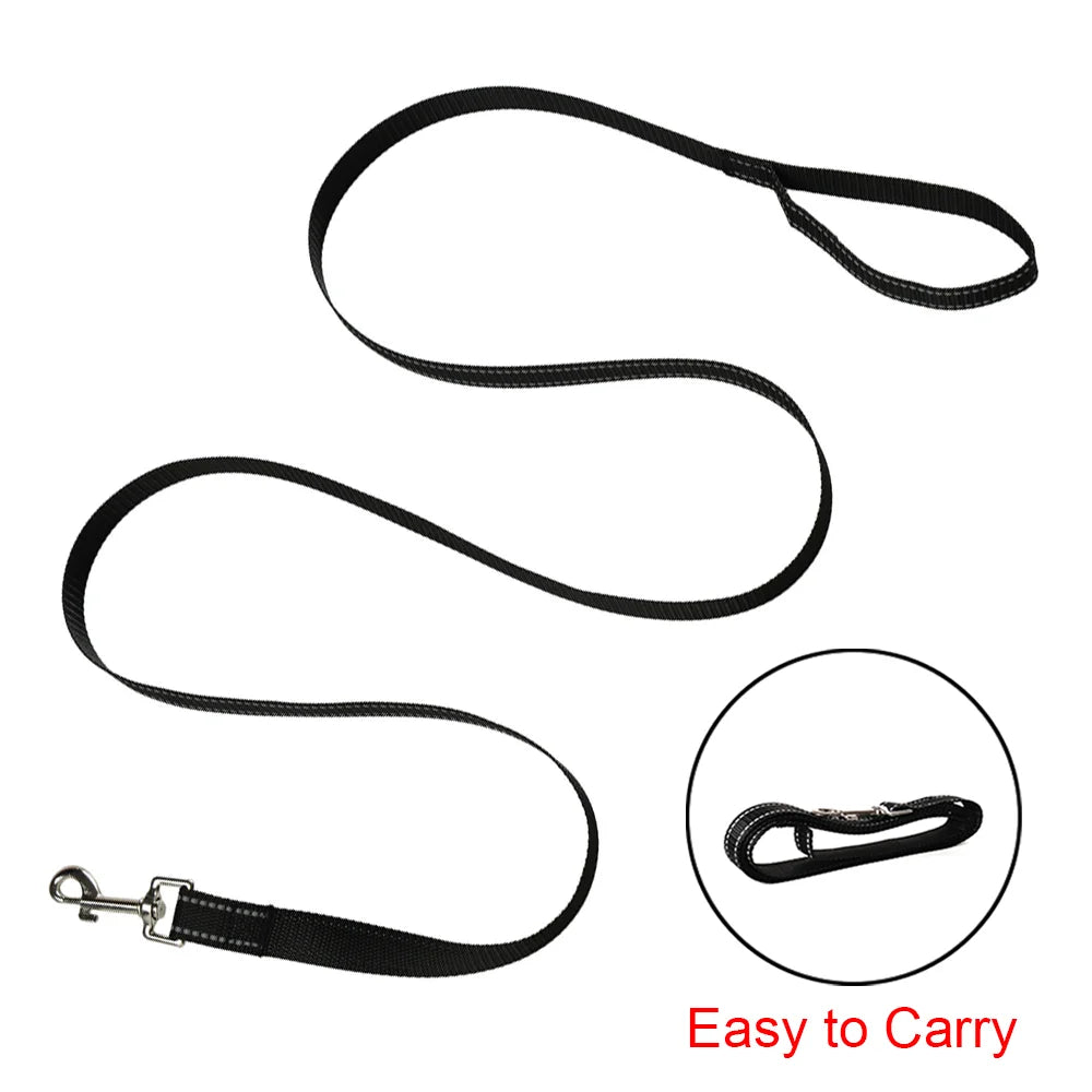 Strong Dog Leash Small Medium large Dogs Reflective Long Pets Leash Nylon Outdoor Running Pet Traction Rope Labrador Supplies