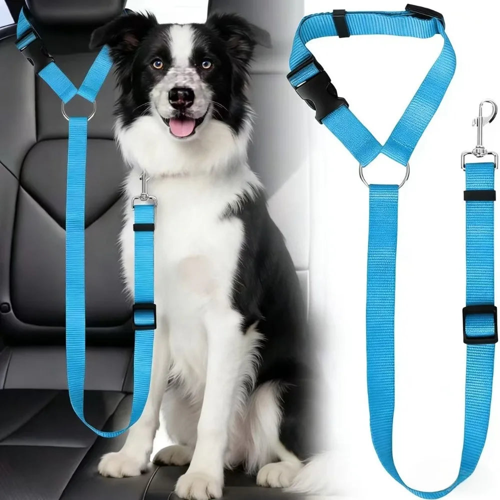 1pc Pet Dog And Cat Seat Belt, Car Headrest Restraint, Adjustable Safety Rope, Car Seat Belt