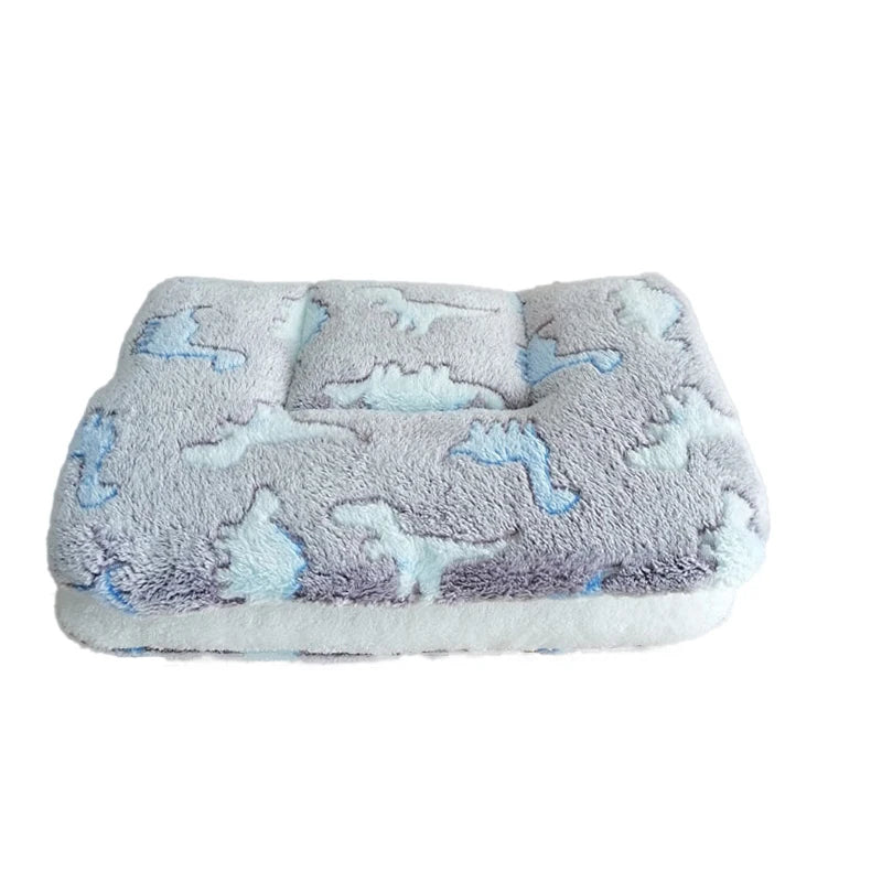 Dog Bed Thickened Dog Mat Pet Cat Soft Fleece Pad Blanket Bed Mat Cushion Home Washable Rug Keep Warm Pet Supplies cama perro