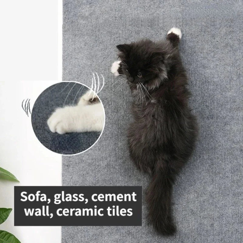 Trimmable Anti-Cat Scratch Mat Self-Adhesive Carpet Pad Pet Scratcher Couch Corner Protector Indoor Sofa Wall Defense