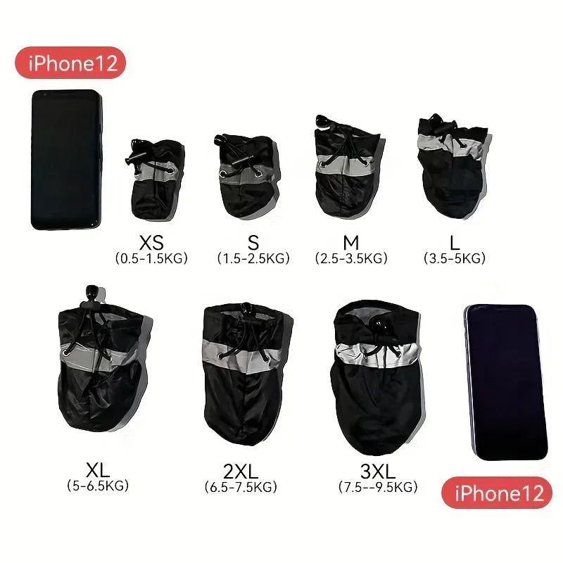Small and medium-sized dog anti-slip foot protection dog shoes, waterproof soft-bottom dog foot covers