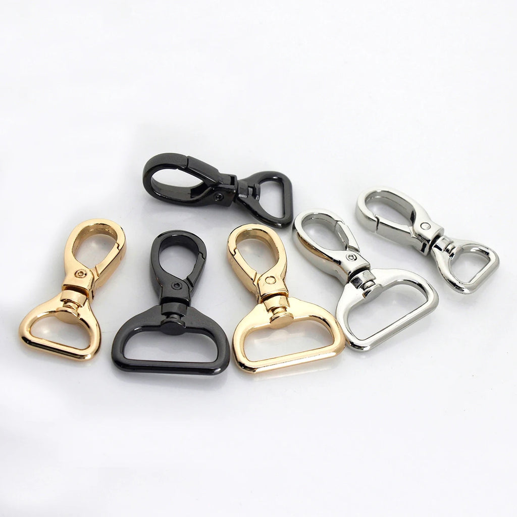 1piece Metal Carabiner Snap Hook Trigger Lobster Clasp Clip Swivel Spring Gate Leather Craft Pet Leash Bag Strap Belt Webbing