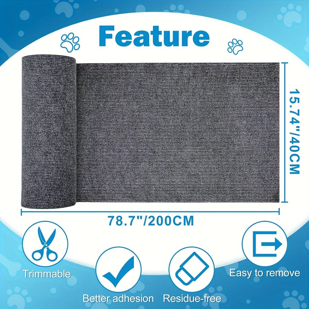 Trimable Cat Furniture Protector，Equipped with self-adhesive scratch pads，Protect the Sofa、Door and Cat Tree Stand Safe from Cla