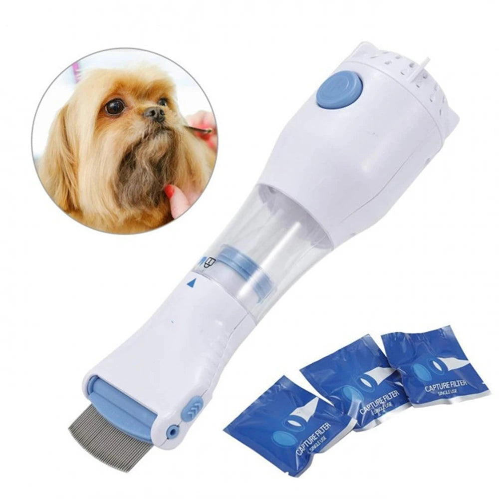 Electric Anti Lice Grabber Multifunctional Physical Flea Removal Killer Dog Brush Small Power Comb for Pet Dog Cat Accessories